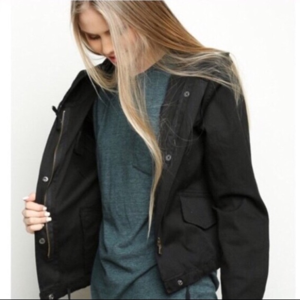 Brandy Melville black raincoat/windbreaker